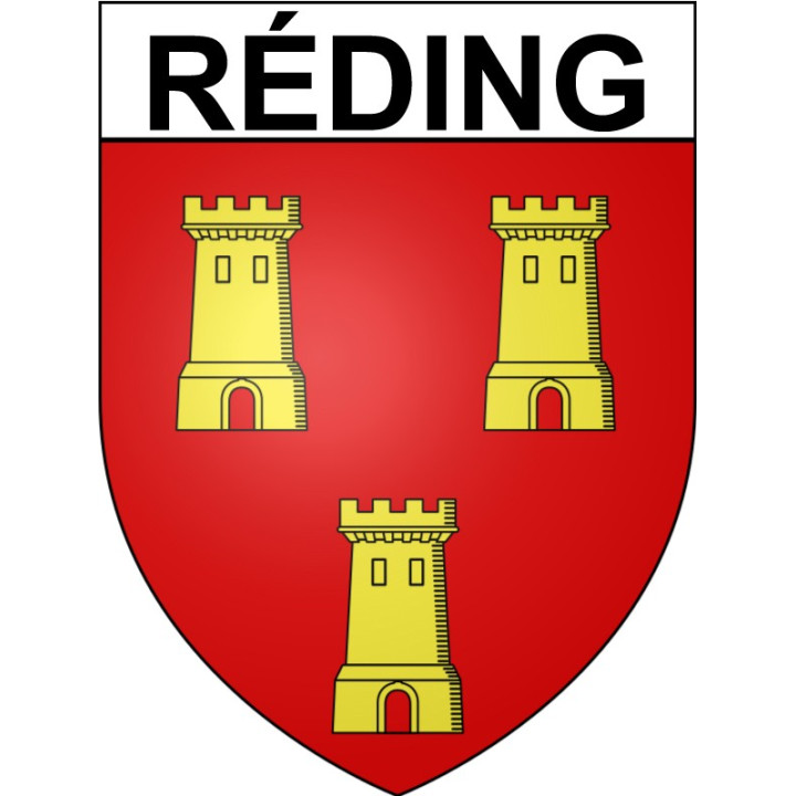 Réding Sticker wappen, gelsenkirchen, augsburg, klebender aufkleber