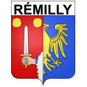 Pegatinas escudo de armas de Rémilly adhesivo de la etiqueta engomada