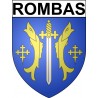 Rombas Sticker wappen, gelsenkirchen, augsburg, klebender aufkleber