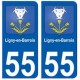 55 Ligny-en-Barrois blason autocollant plaque stickers ville