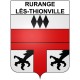 Pegatinas escudo de armas de Rurange-lès-Thionville adhesivo de la etiqueta engomada