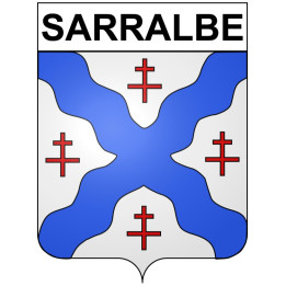 Pegatinas escudo de armas de Sarralbe adhesivo de la etiqueta engomada