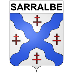 Sarralbe Sticker wappen, gelsenkirchen, augsburg, klebender aufkleber