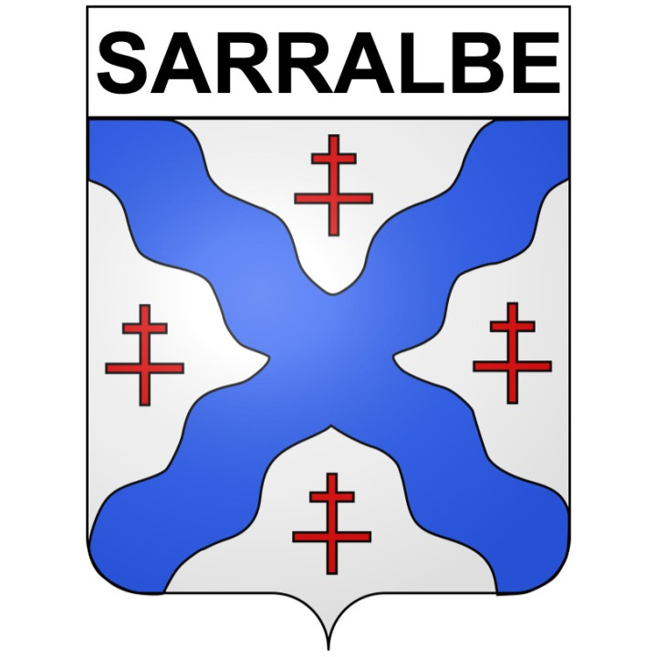 Sarralbe 57 ville Stickers blason autocollant adhésif