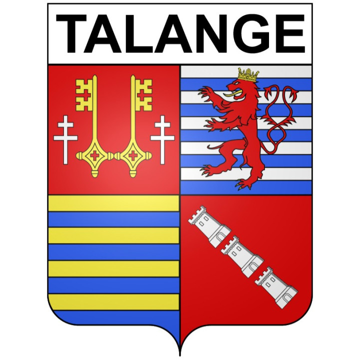 Pegatinas escudo de armas de Talange adhesivo de la etiqueta engomada