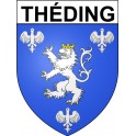 Théding 57 ville Stickers blason autocollant adhésif