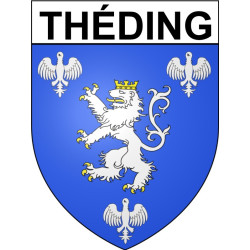 Théding Sticker wappen, gelsenkirchen, augsburg, klebender aufkleber