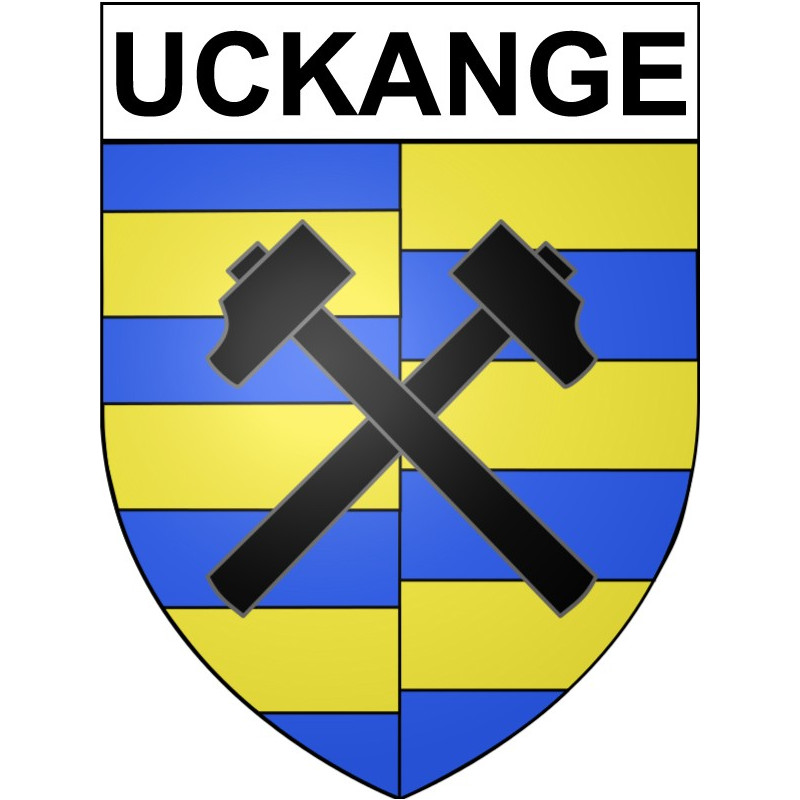 Pegatinas escudo de armas de Uckange adhesivo de la etiqueta engomada