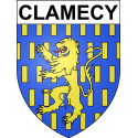 Clamecy Sticker wappen, gelsenkirchen, augsburg, klebender aufkleber