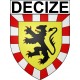 Pegatinas escudo de armas de Decize adhesivo de la etiqueta engomada