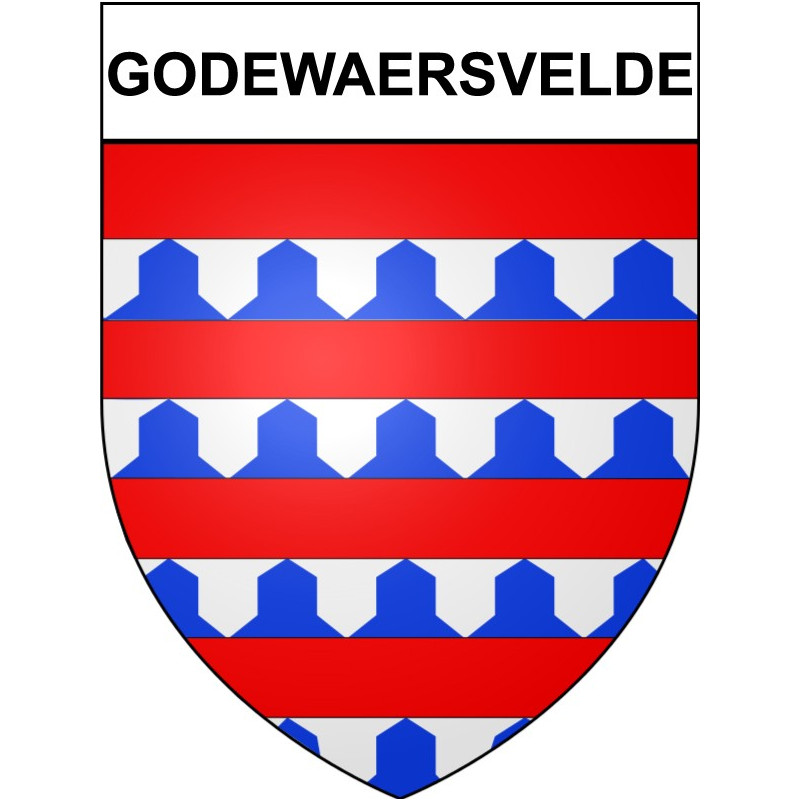 Godewaersvelde 58 ville Stickers blason autocollant adhésif