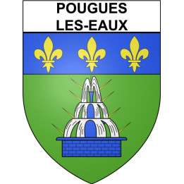 Stickers coat of arms Pougues-les-Eaux adhesive sticker