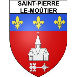 Stickers coat of arms Saint-Pierre-le-Moûtier adhesive sticker