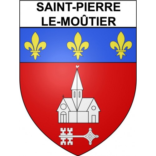 Adesivi stemma Saint-Pierre-le-Moûtier adesivo