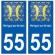 55 Revigny-sur-Ornain blason autocollant plaque stickers ville
