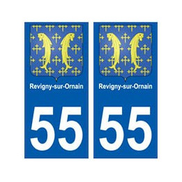 55 Revigny-sur-Ornain blason autocollant plaque stickers ville