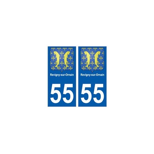 55 Revigny-sur-Ornain blason autocollant plaque stickers ville