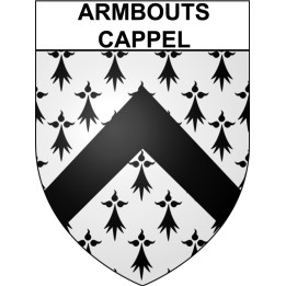 Armbouts-Cappel Sticker wappen, gelsenkirchen, augsburg, klebender aufkleber