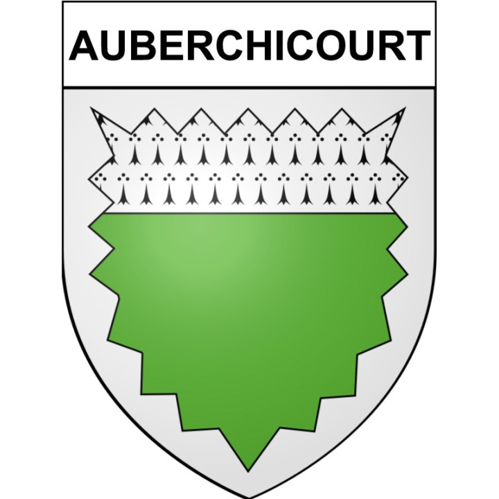 Auberchicourt 59 ville Stickers blason autocollant adhésif