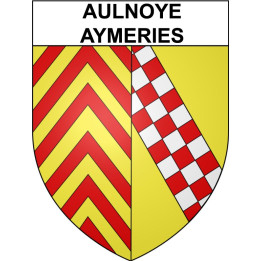 Aulnoye-Aymeries Sticker wappen, gelsenkirchen, augsburg, klebender aufkleber