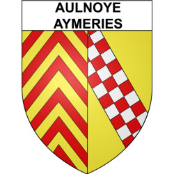 Aulnoye-Aymeries Sticker wappen, gelsenkirchen, augsburg, klebender aufkleber