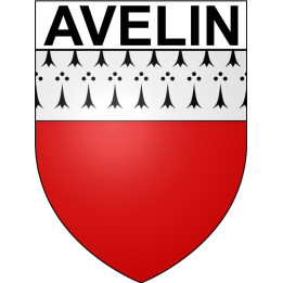 Pegatinas escudo de armas de Avelin adhesivo de la etiqueta engomada