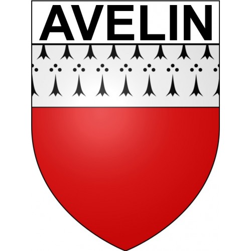 Pegatinas escudo de armas de Avelin adhesivo de la etiqueta engomada