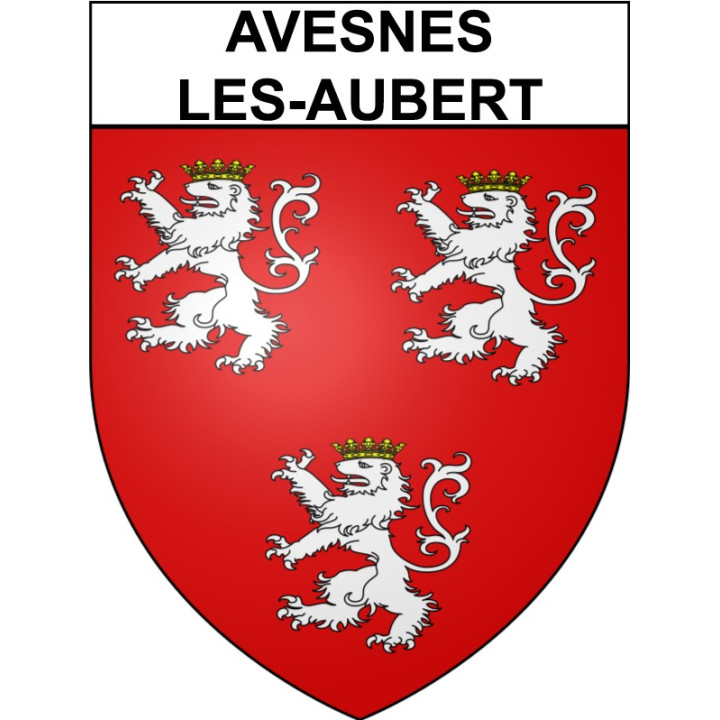 Stickers coat of arms Avesnes-les-Aubert adhesive sticker