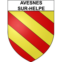Pegatinas escudo de armas de Avesnes-sur-Helpe adhesivo de la etiqueta engomada