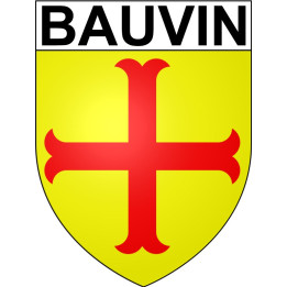 Stickers coat of arms Bauvin adhesive sticker