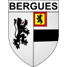 Bergues 59 ville Stickers blason autocollant adhésif