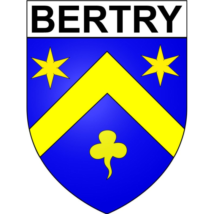 Pegatinas escudo de armas de Bertry adhesivo de la etiqueta engomada