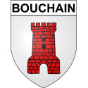 Pegatinas escudo de armas de Bouchain adhesivo de la etiqueta engomada