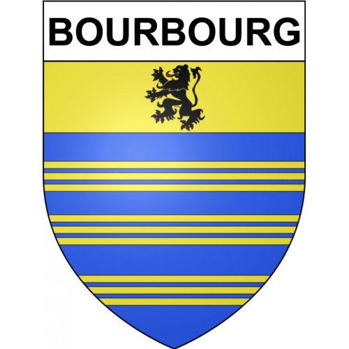 Pegatinas escudo de armas de Bourbourg adhesivo de la etiqueta engomada