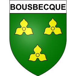 Bousbecque Sticker wappen, gelsenkirchen, augsburg, klebender aufkleber