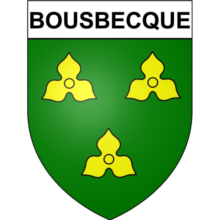 Bousbecque Sticker wappen, gelsenkirchen, augsburg, klebender aufkleber