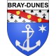 Pegatinas escudo de armas de Bray-Dunes adhesivo de la etiqueta engomada