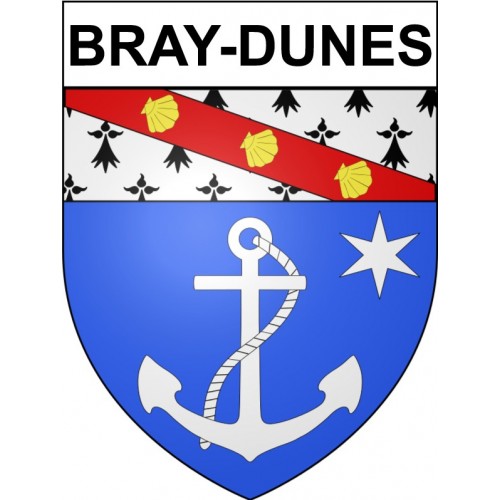 Bray-Dunes Sticker wappen, gelsenkirchen, augsburg, klebender aufkleber