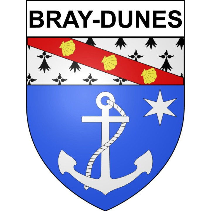 Stickers coat of arms Bray-Dunes adhesive sticker