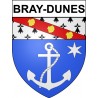 Stickers coat of arms Bray-Dunes adhesive sticker