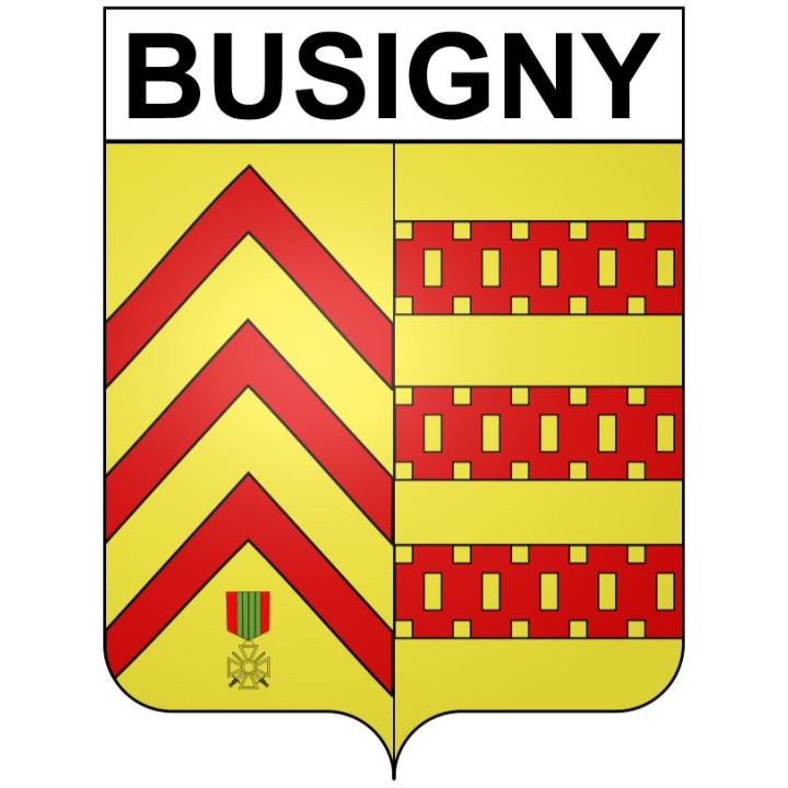 Stickers coat of arms Busigny adhesive sticker