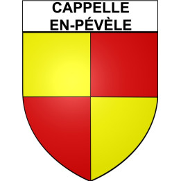 Pegatinas escudo de armas de Cappelle-en-Pévèle adhesivo de la etiqueta engomada