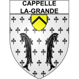 Cappelle-la-Grande 59 ville Stickers blason autocollant adhésif