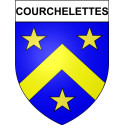 Courchelettes Sticker wappen, gelsenkirchen, augsburg, klebender aufkleber