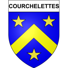 Courchelettes Sticker wappen, gelsenkirchen, augsburg, klebender aufkleber