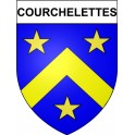 Stickers coat of arms Courchelettes adhesive sticker