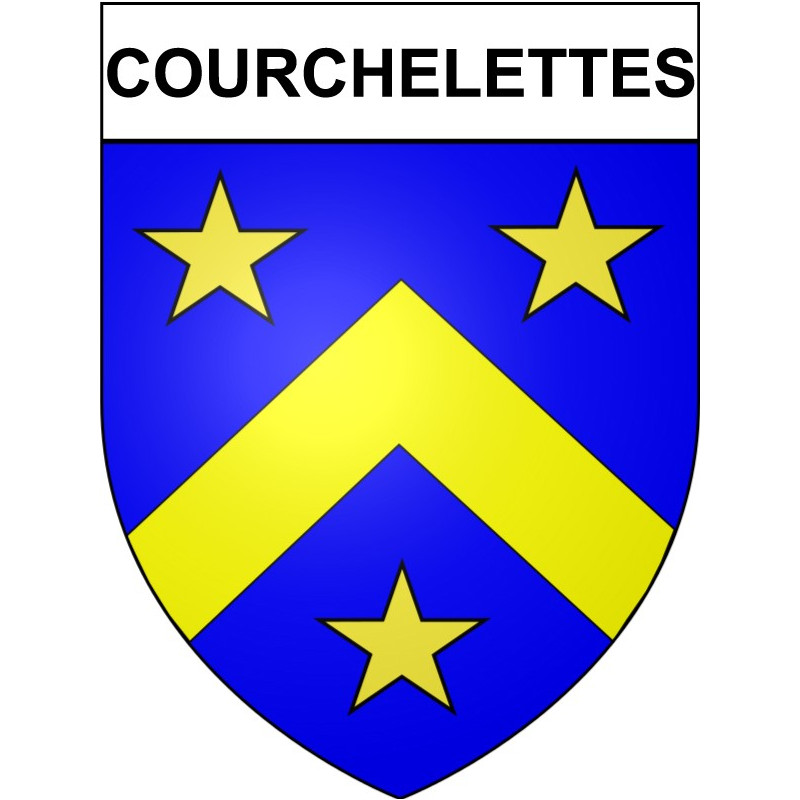 Courchelettes Sticker wappen, gelsenkirchen, augsburg, klebender aufkleber