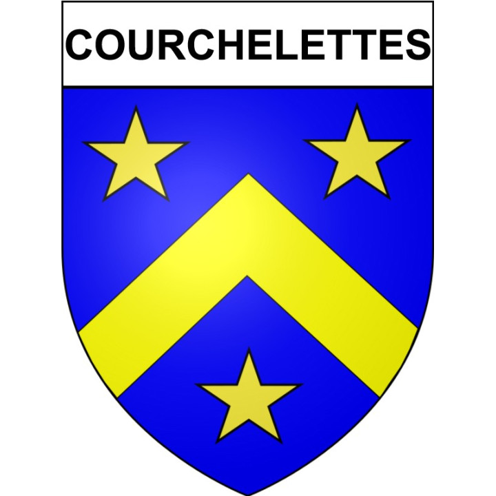 Stickers coat of arms Courchelettes adhesive sticker