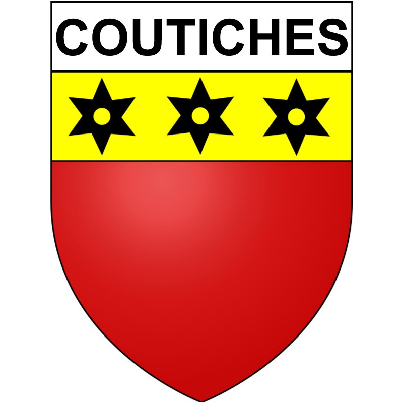 Coutiches 59 ville Stickers blason autocollant adhésif