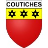 Coutiches 59 ville Stickers blason autocollant adhésif